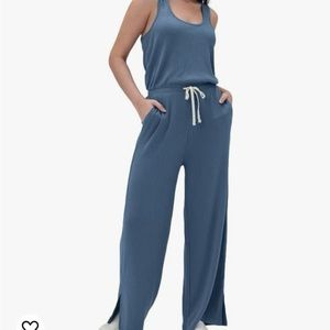 SPIRITUAL GANGSTER Women's Ballet Rib Wide Leg Perfect Jumpsuit Size Medium